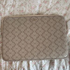 Kate Spade Floral Beige Laptop Sleeve